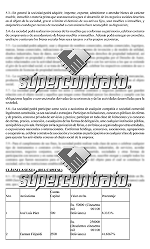 SOCIEDAD ANÓNIMA EN BOLIVIA PDF - SUPERCONTRATO